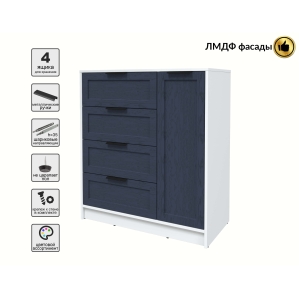 Тумба Тренд КТ-Т90 (Белый платинум ЛДСП/ Дуб королевский ЛМДФ) Ш900 В1020 Г451